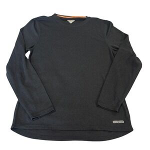 Omni-Wool Mens Pullover Shirt Black XL Long Sleeve Crew Neck Knit Wool Blend Tee